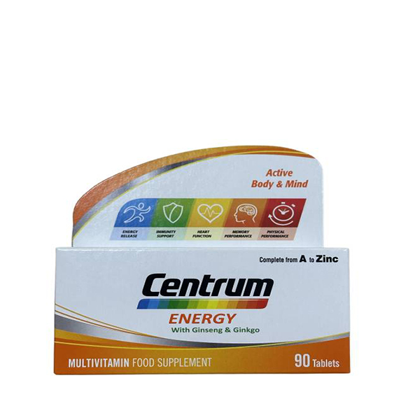 Centrum Energy With Ginseng & Ginkgo 90Tab